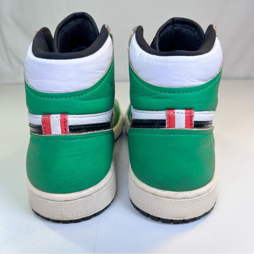 Nike Air Jordan Women’s Green and White Leather High Tops. Size 7.5 - Picture 10 of 16